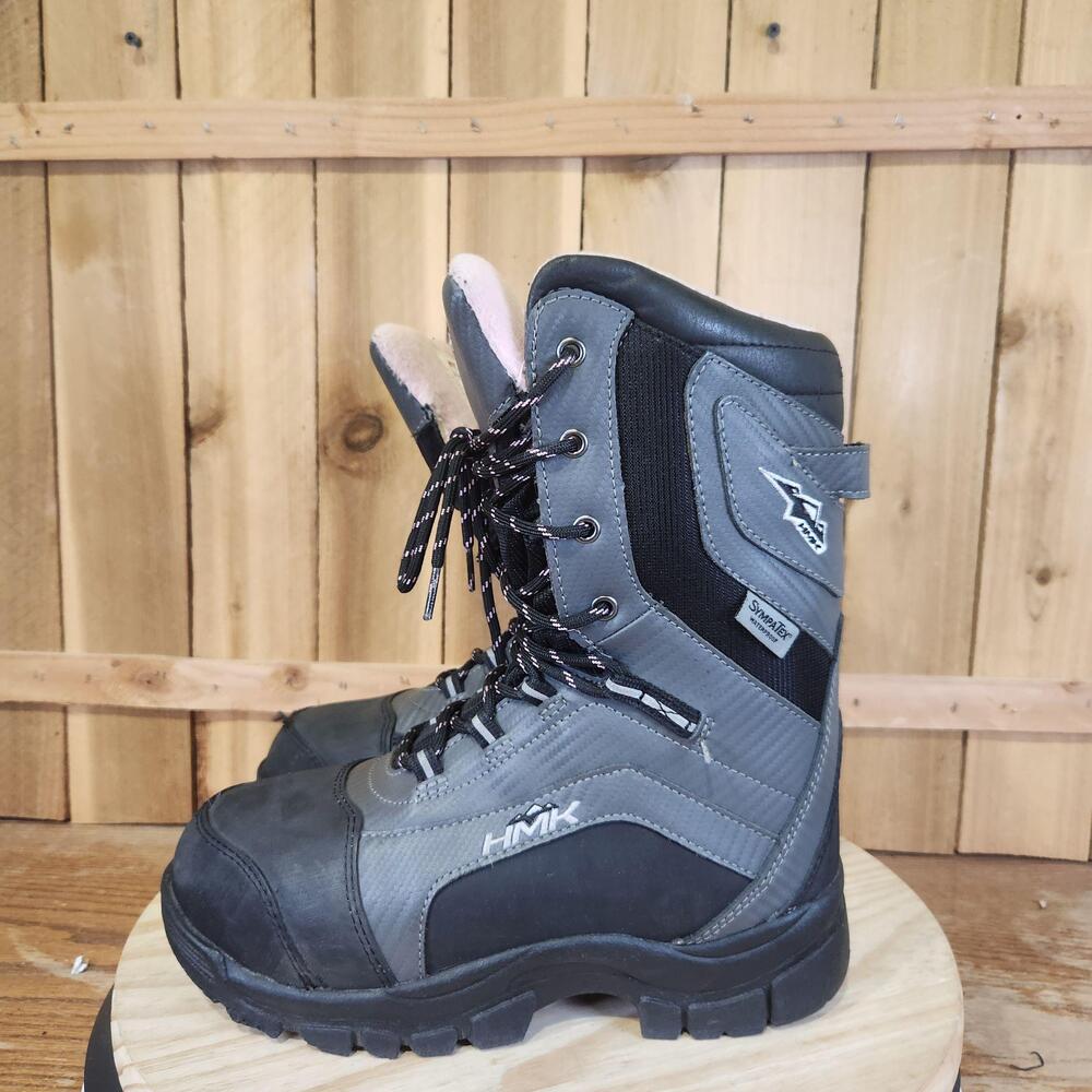 HMK Voyager Lace Up Snow Boots Womens 9 Gray Leather Waterproof Insulated Winter